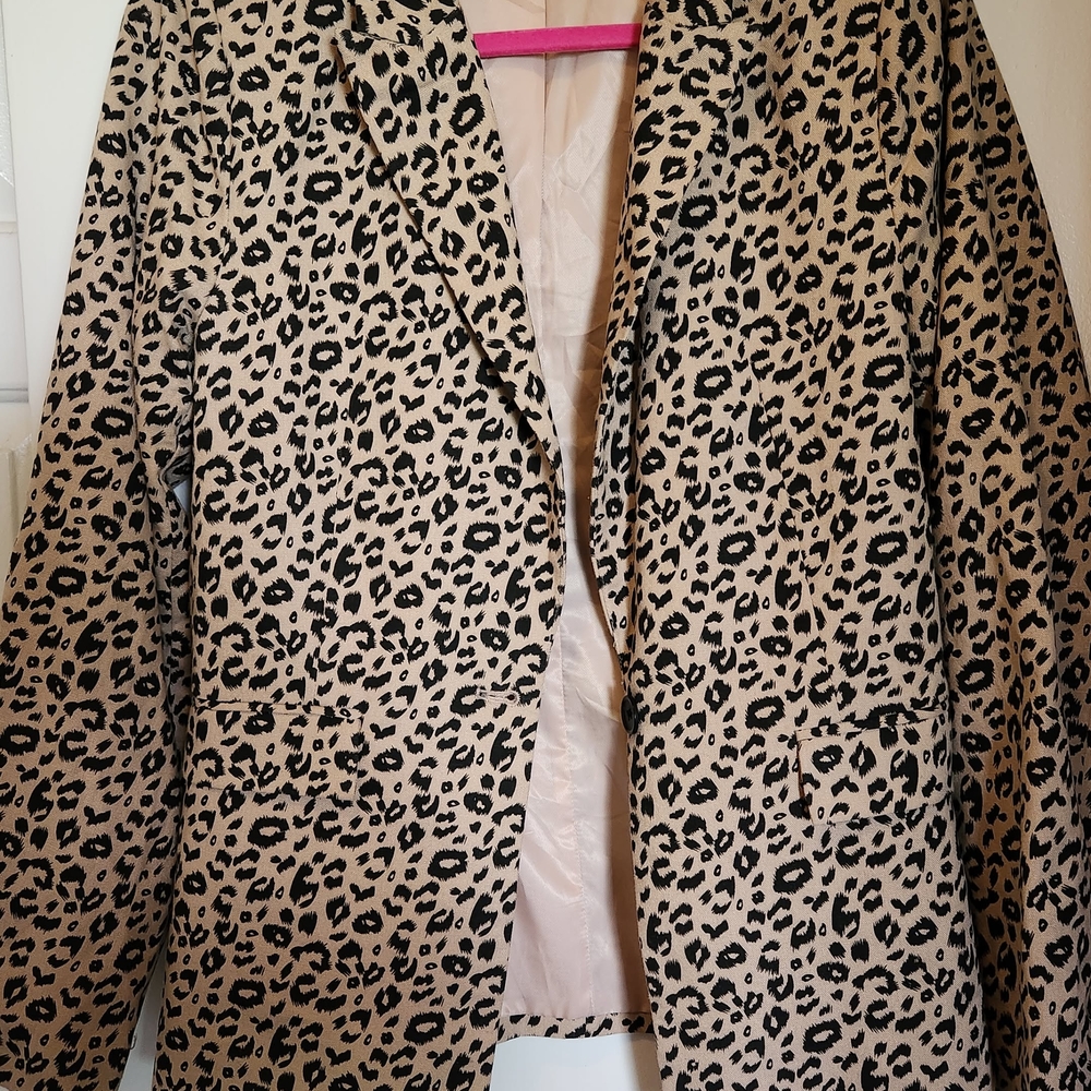 Entro Blazer Women's Leopard Print Animal Print Small - Picture 5 of 12